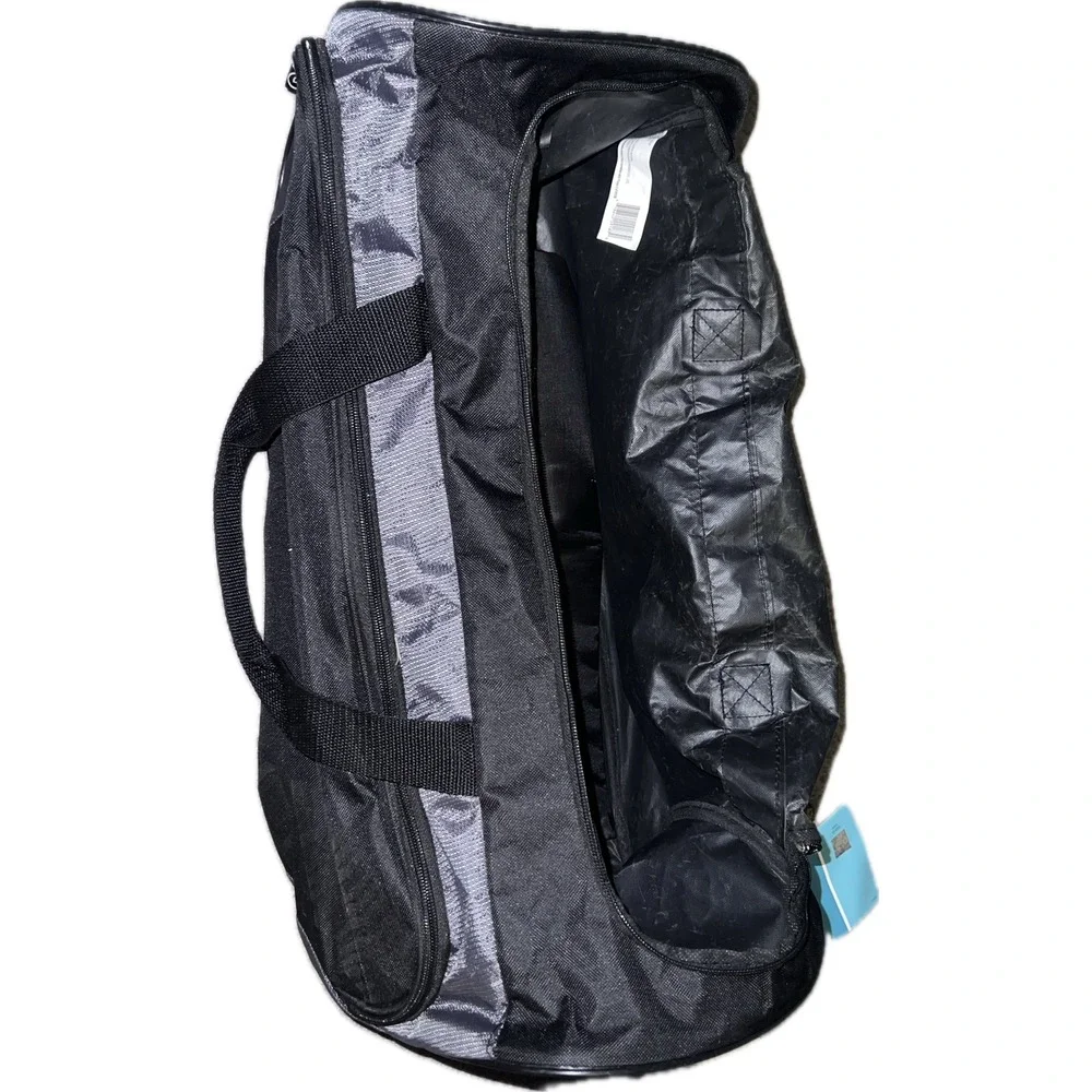 Black Gray Duffel Bag Sport‎ Gym Travel Weekend Carry On Luggage